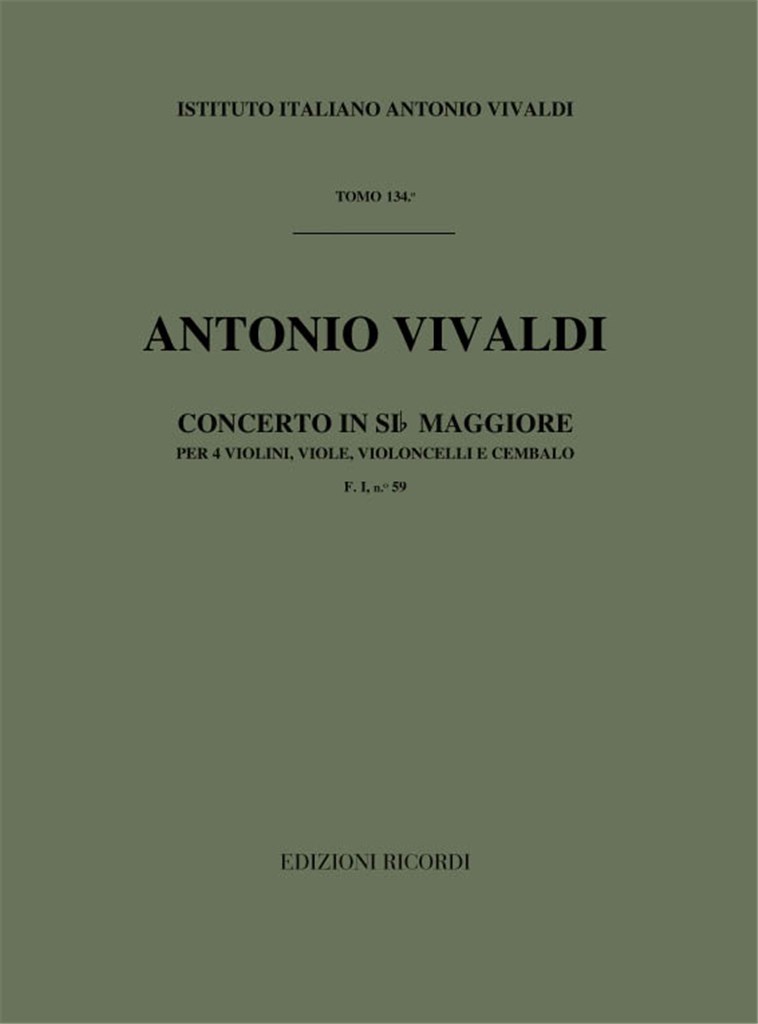 Concerto For 4 Violins In Si Bem. RV 553